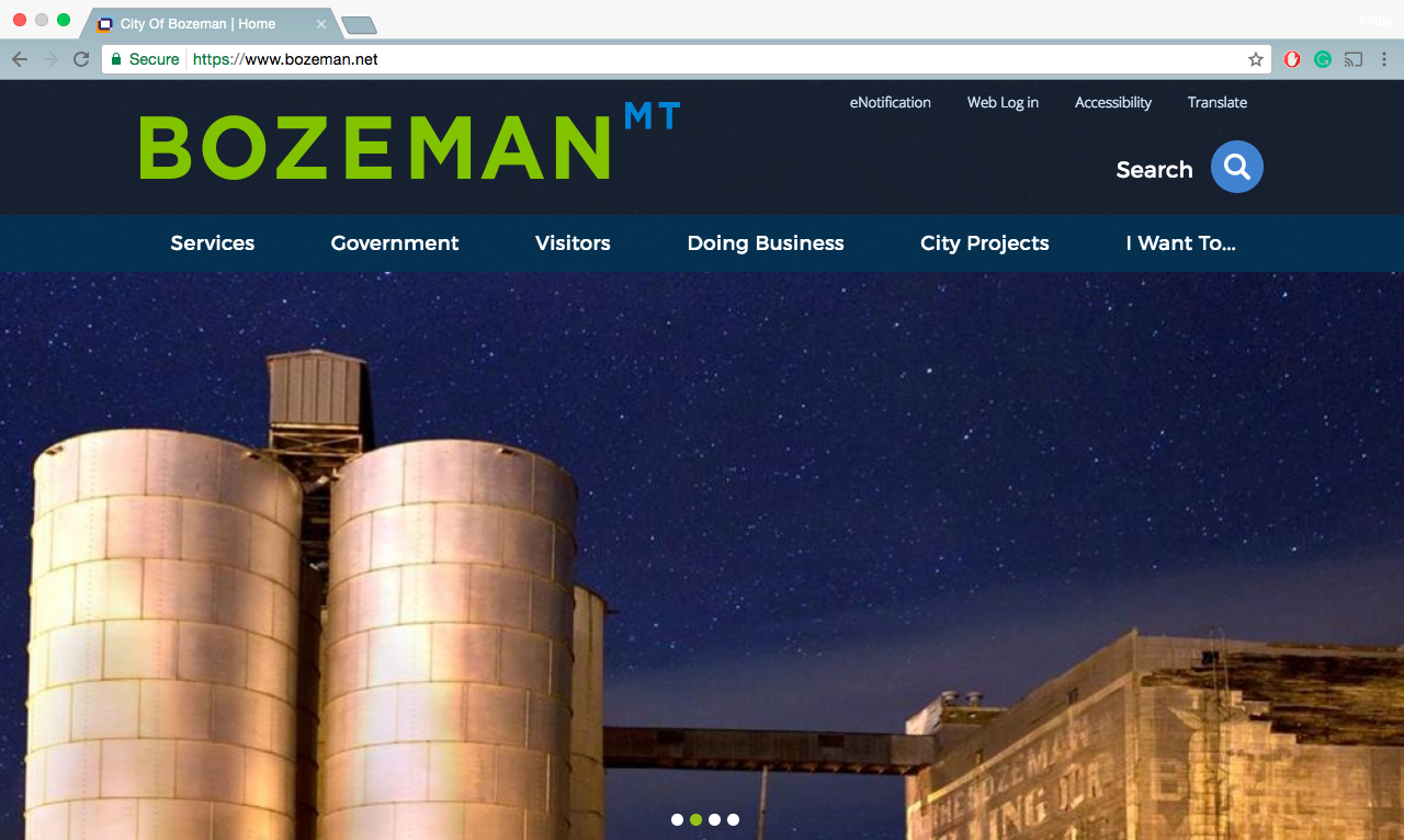 Bozeman City's website