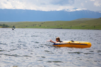 Cooney State Park, lake, Montana, paddling, Beartooth Mountains